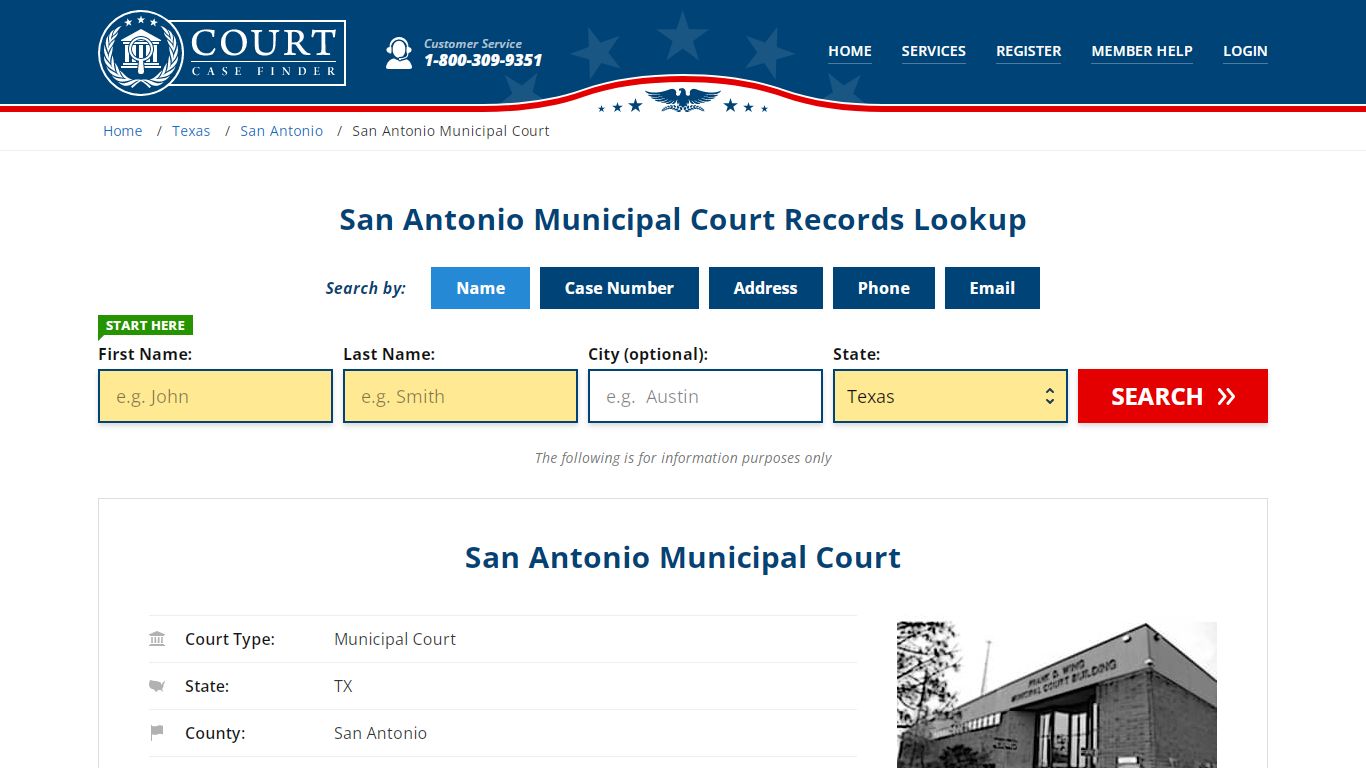 San Antonio Municipal Court Records Lookup - CourtCaseFinder.com